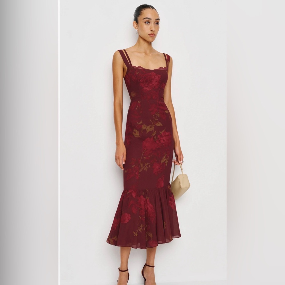 Reformation Irisa Dress - Barcelona Border, Size 6 - Worn Once